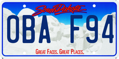 SD license plate 0BAF94