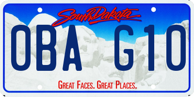 SD license plate 0BAG10