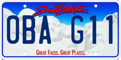 SD license plate 0BAG11