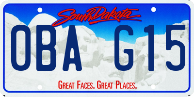 SD license plate 0BAG15