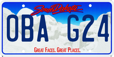 SD license plate 0BAG24