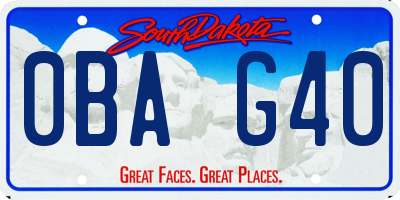 SD license plate 0BAG40
