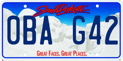 SD license plate 0BAG42