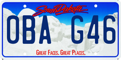 SD license plate 0BAG46