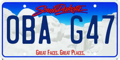 SD license plate 0BAG47