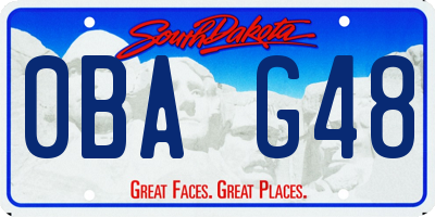 SD license plate 0BAG48