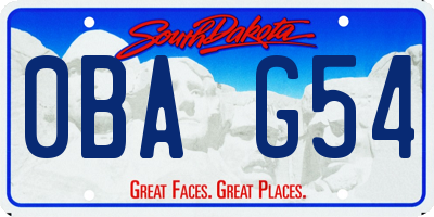 SD license plate 0BAG54