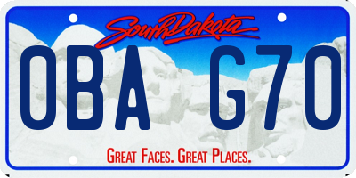 SD license plate 0BAG70