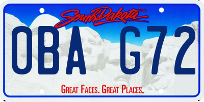 SD license plate 0BAG72