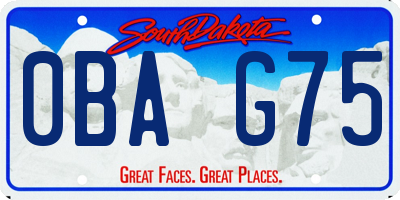 SD license plate 0BAG75