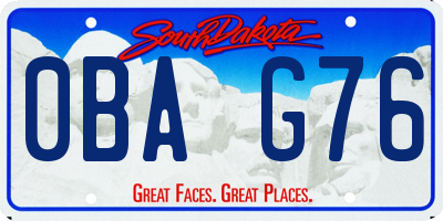 SD license plate 0BAG76