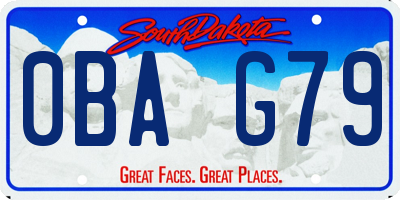 SD license plate 0BAG79