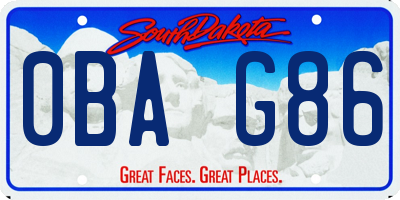 SD license plate 0BAG86