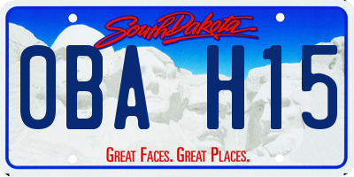 SD license plate 0BAH15