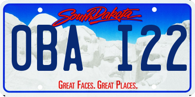 SD license plate 0BAI22