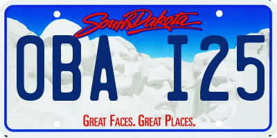 SD license plate 0BAI25