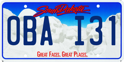 SD license plate 0BAI31