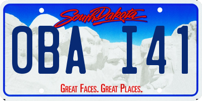 SD license plate 0BAI41