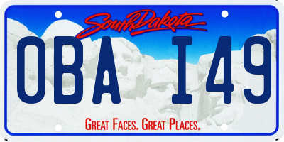 SD license plate 0BAI49