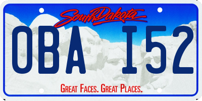 SD license plate 0BAI52