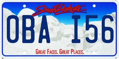 SD license plate 0BAI56