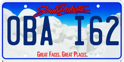 SD license plate 0BAI62