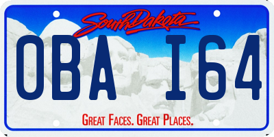 SD license plate 0BAI64