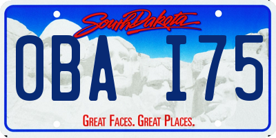 SD license plate 0BAI75