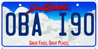SD license plate 0BAI90
