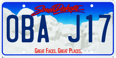 SD license plate 0BAJ17