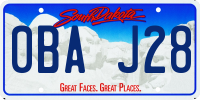 SD license plate 0BAJ28