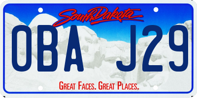 SD license plate 0BAJ29