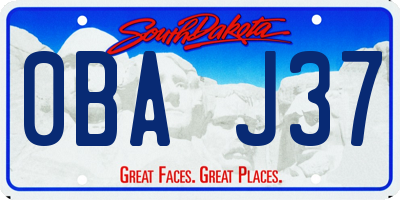 SD license plate 0BAJ37