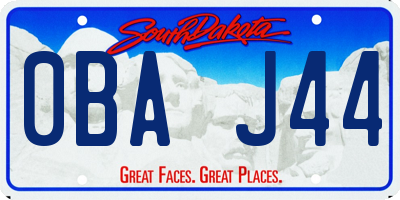 SD license plate 0BAJ44