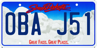SD license plate 0BAJ51