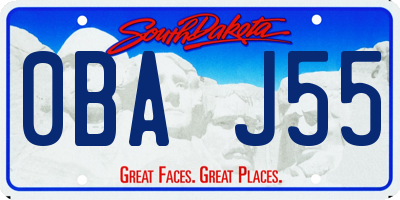 SD license plate 0BAJ55