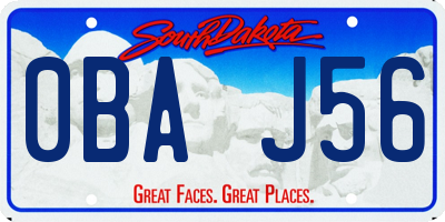 SD license plate 0BAJ56