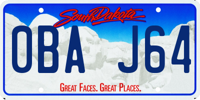 SD license plate 0BAJ64