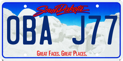 SD license plate 0BAJ77