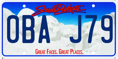 SD license plate 0BAJ79
