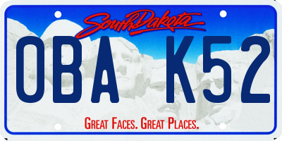 SD license plate 0BAK52
