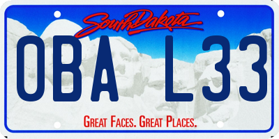 SD license plate 0BAL33