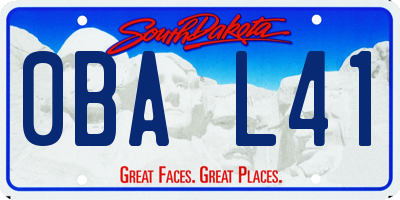 SD license plate 0BAL41