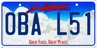 SD license plate 0BAL51