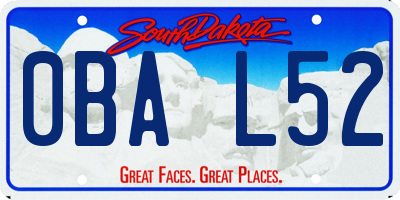 SD license plate 0BAL52
