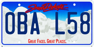 SD license plate 0BAL58