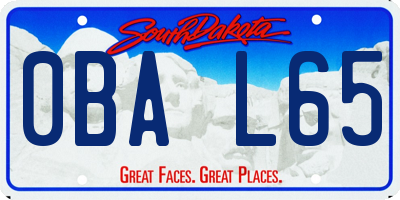SD license plate 0BAL65