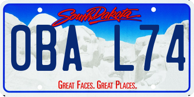 SD license plate 0BAL74