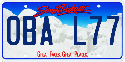SD license plate 0BAL77