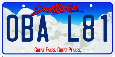 SD license plate 0BAL81
